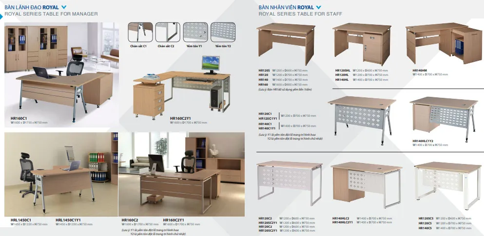 Các mẫu bàn làm việc dành cho nhân viên hiện đại và tiện lợi