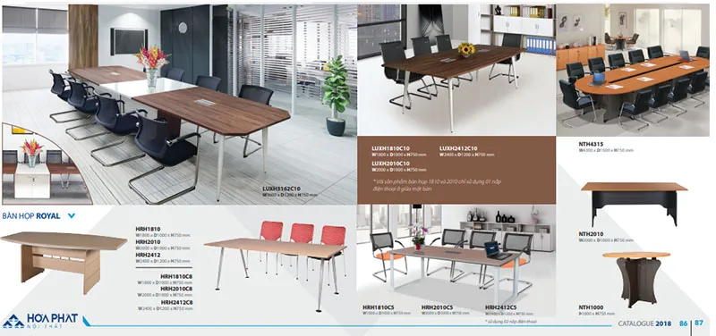 Các mẫu bàn họp mới nhất của Nội Thất Hòa Phát (The One) với thiết kế hiện đại
