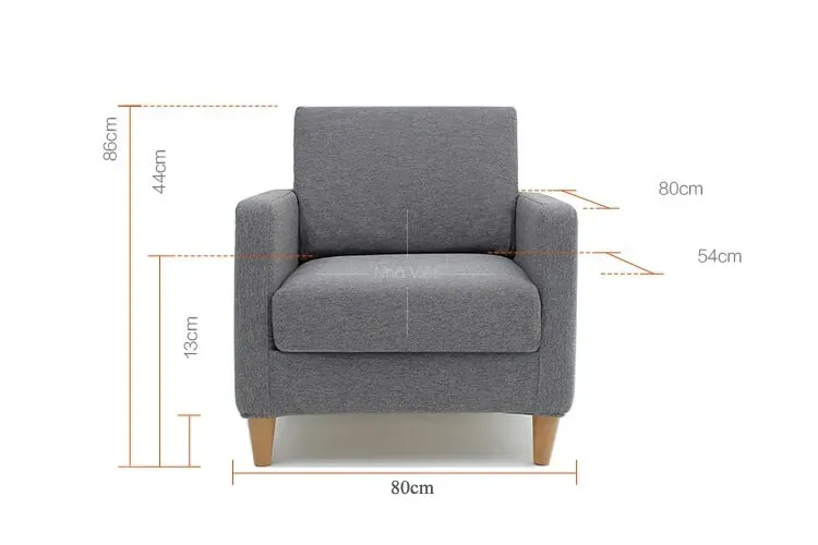 Kích thước ghế sofa đơn chuẩn công thái học