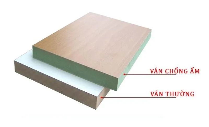 Phân biệt 2 loại lõi MDF thường và MDF chống ẩm