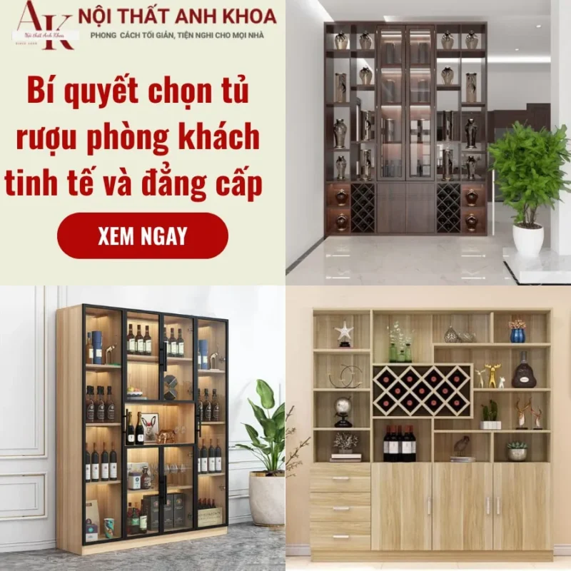 89+ Mẫu Tủ Rượu Đẹp Phòng Khách: Bí Quyết Nâng Tầm Đẳng Cấp Không Gian Sống