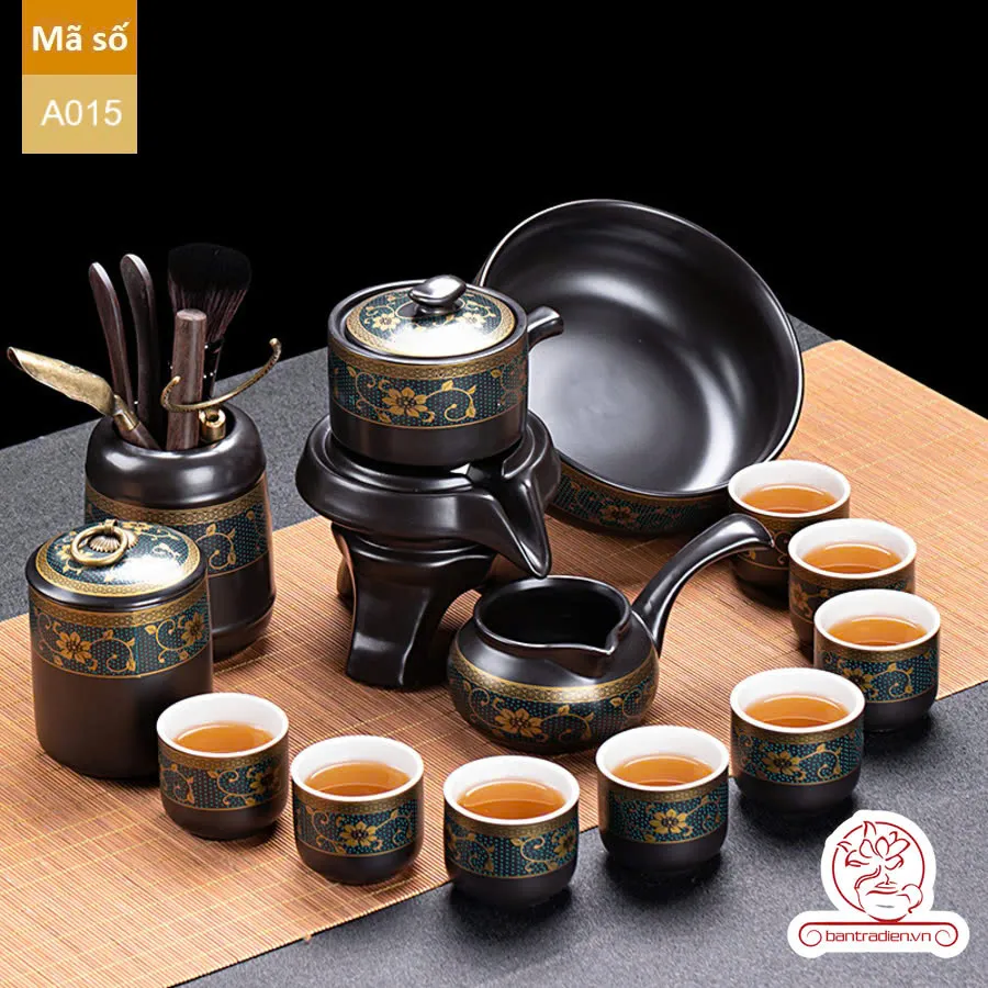 Bộ ấm chén pha trà tự động cối xay A015