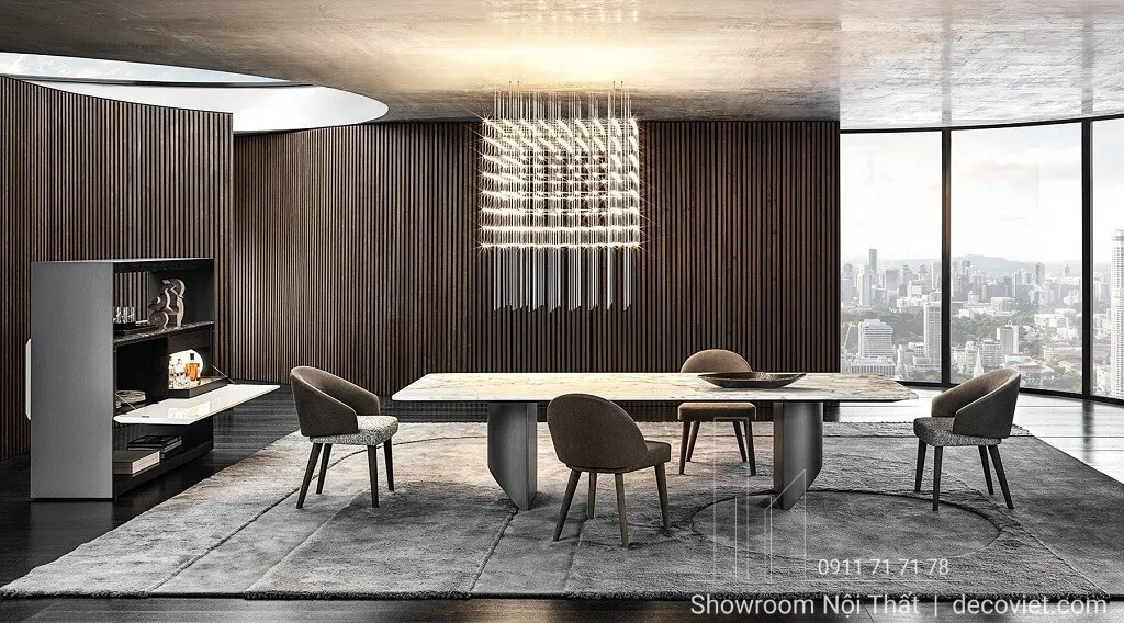 Bộ bàn ăn 12 ghế cao cấp thiết kế sang trọng