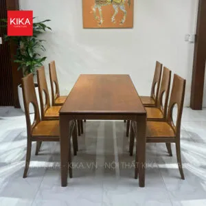 Bàn ăn gỗ Sồi 6 ghế hiện đại, tinh tế