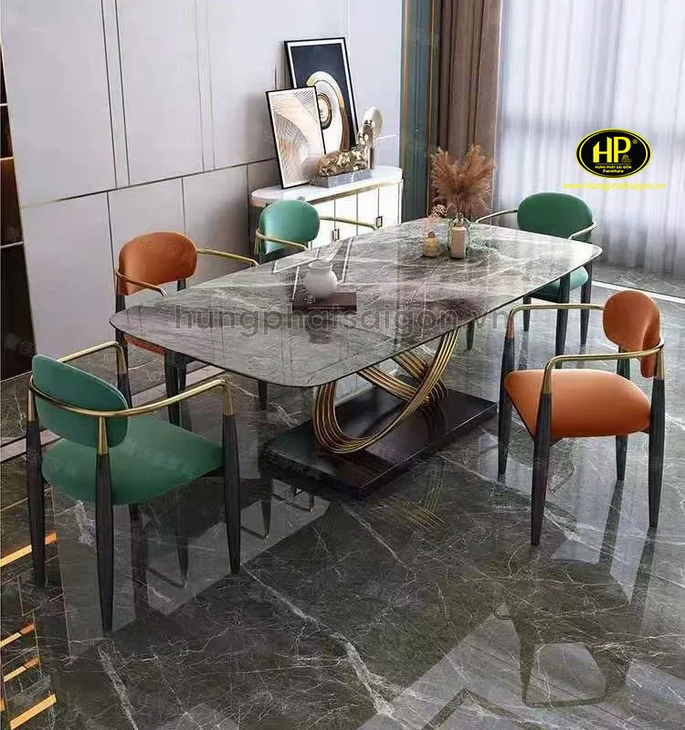 Bộ bàn ăn 8 ghế sang trọng dành cho không gian phòng khách rộng