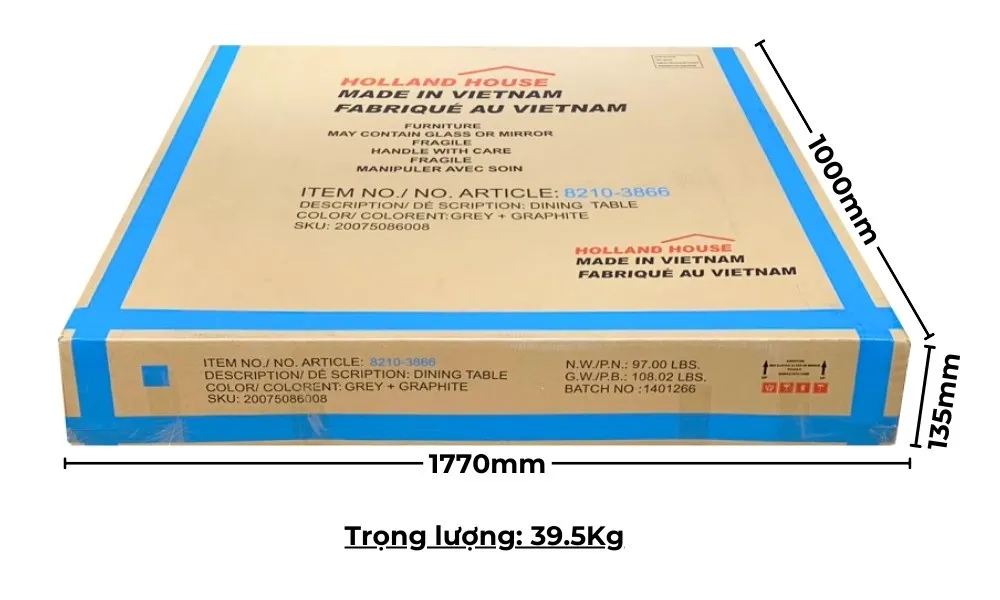 Số lượng 1 Bàn/Thùng