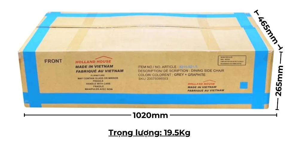 Số lượng 1 Ghế tựa/Thùng