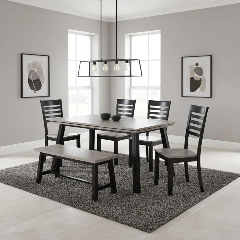 Bộ Bàn Ghế Gỗ Băng Dài Phòng Ăn BBN07