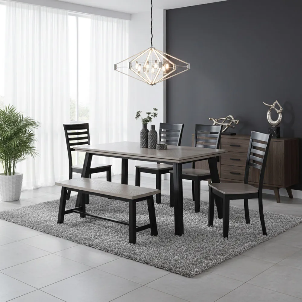 Bộ Bàn Ghế Gỗ Băng Dài Phòng Ăn BBN07