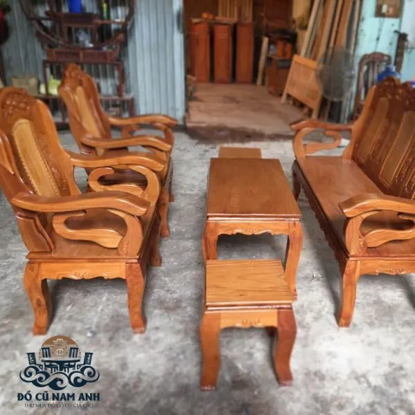 Bộ bàn ghế gỗ Căm Xe phòng khách sang trọng