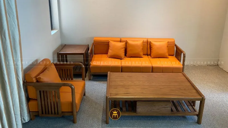 Bộ bàn ghế gỗ sofa