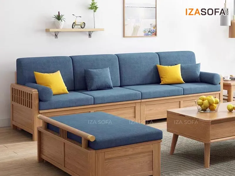 Tổng quan bộ bàn ghế sofa gỗ phòng khách hiện đại ZG13