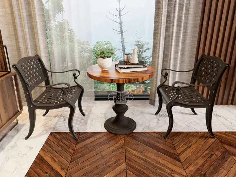 Bộ bàn tròn gỗ 2 ghế đẹp tại TPHCM