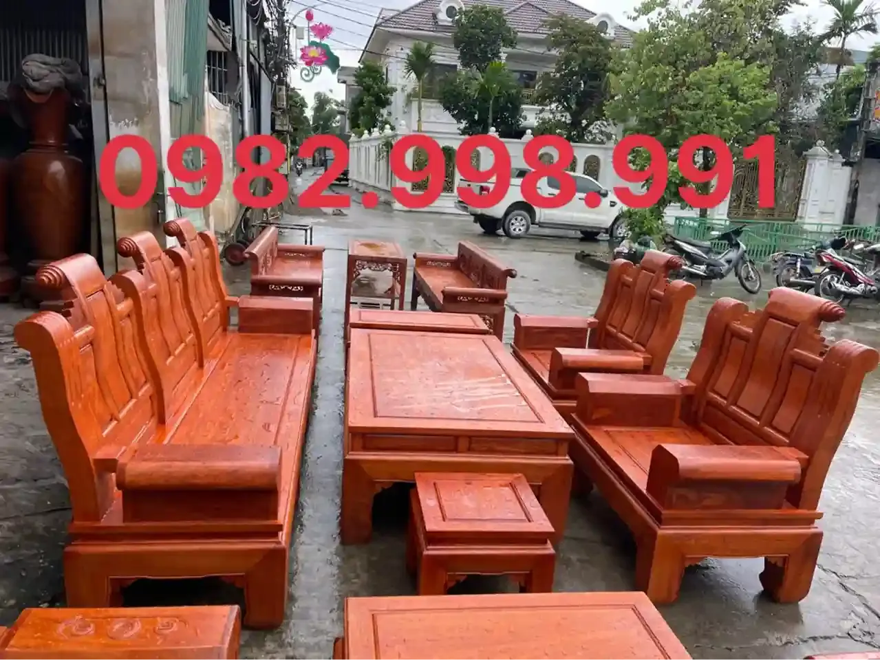 Bộ ghế gỗ hương mẫu trơn gồm 6 món là sự lựa chọn hoàn hảo cho phong cách nội thất hiện đại