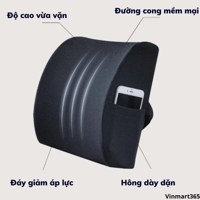 Gối tựa lưng CECILA hỗ trợ duy trì đường cong tự nhiên của lưng