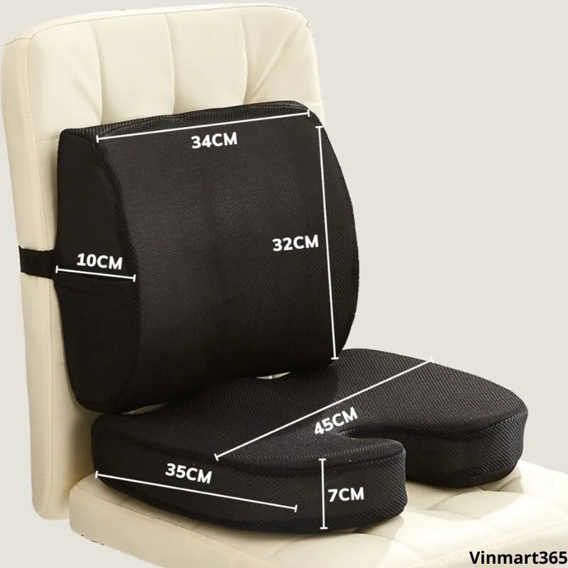 Cận cảnh kích thước gối và đệm lót ghế CECILA làm từ cao su non