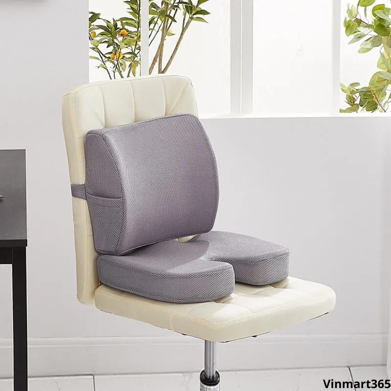 Bộ đệm tựa lưng ghế văn phòng CECILA cao cấp hỗ trợ cột sống