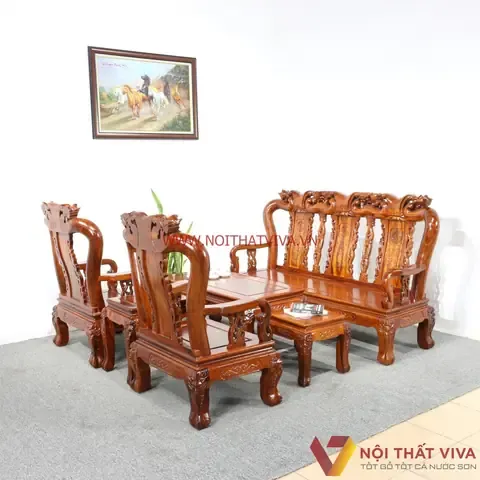 Đặc điểm nổi bật của bộ sa lông gỗ phòng khách nhỏ hiện đại