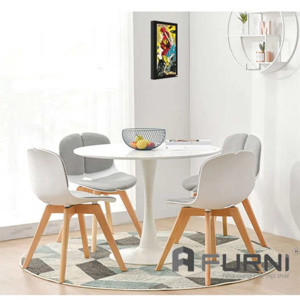 Bộ bàn ăn ghế gỗ lót nệm