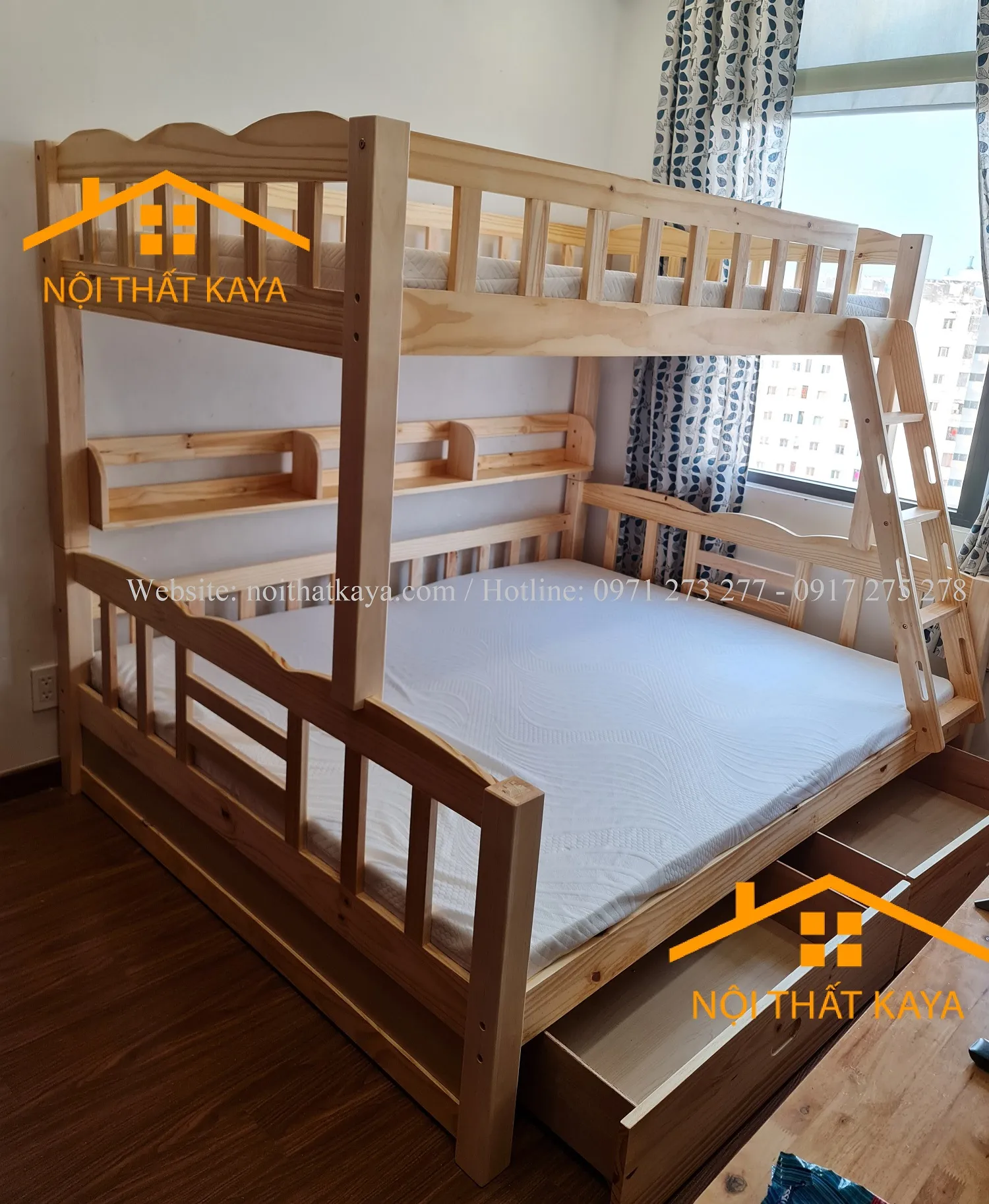 Giường tầng cao cấp Bunny 1m2-1m4