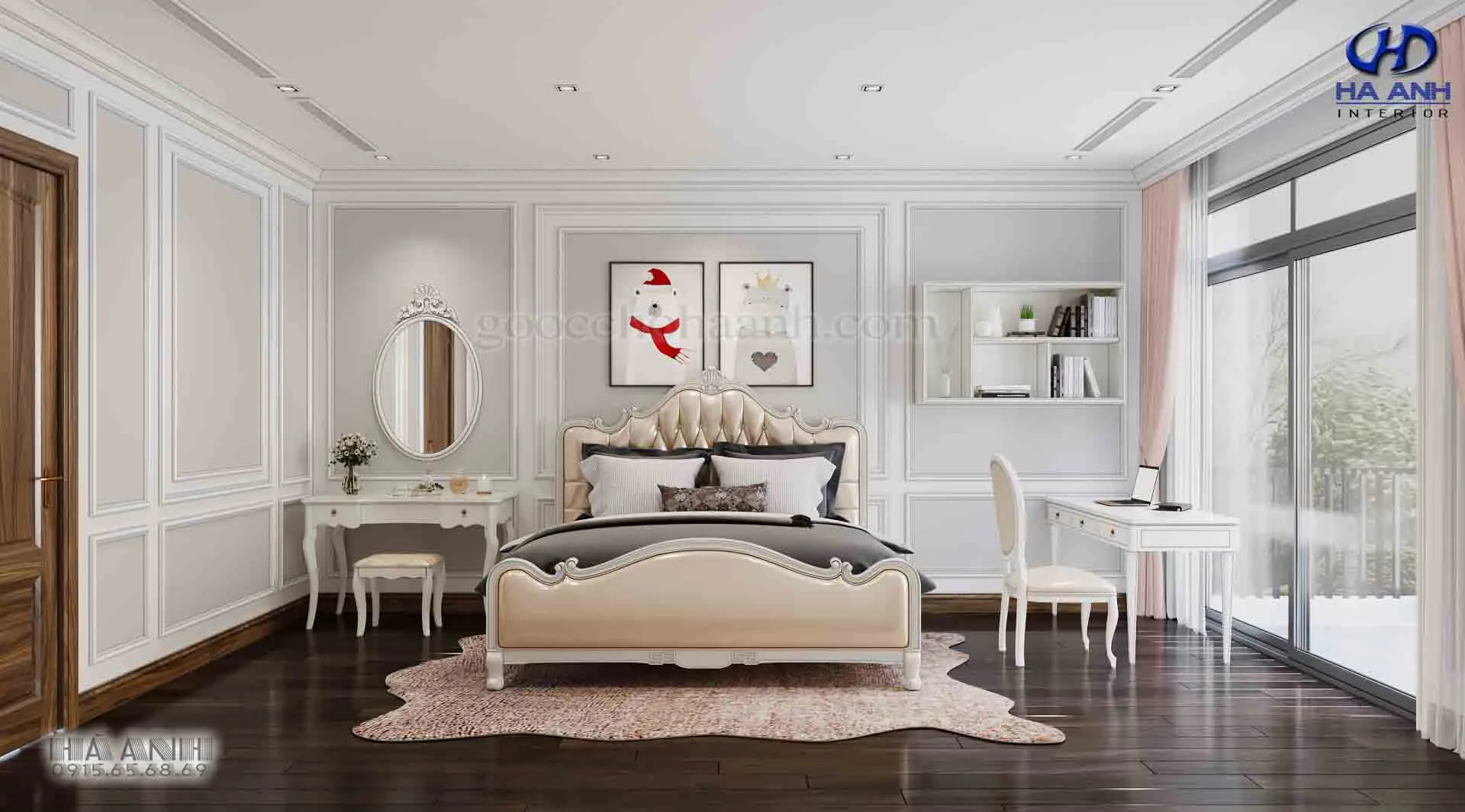 Các mẫu giường ngủ tân cổ điển hot nhất hiện nay