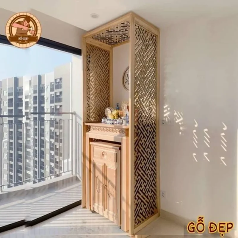 Cách bài trí bàn thờ gia tiên dáng đứng gọn gàng và trang trọng