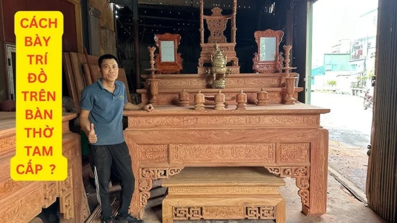 cách bày bàn thờ tam cấp