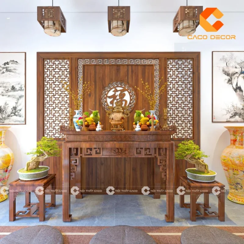 cách bố trí bàn thờ gia tiên - hình minh họa 3 cách bố trí bàn thờ gia tiên - hình minh họa 3