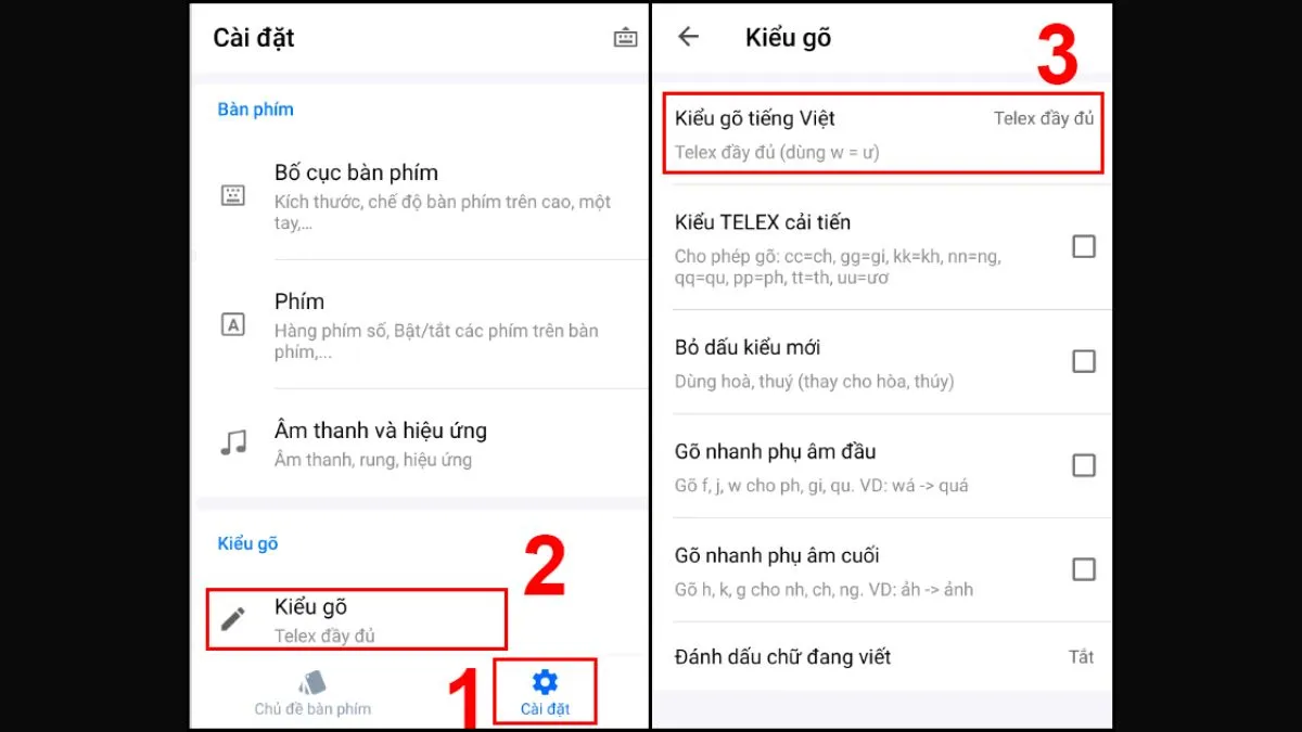 Các bước thiết lập kiểu gõ VNI trên Laban Key