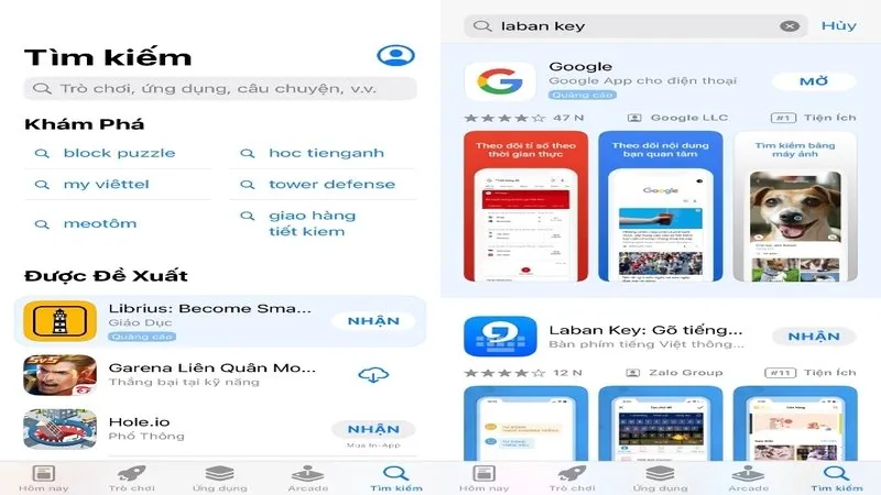 Bước 1 cài đặt Laban Key iOS: Tìm Laban Key trên App Store