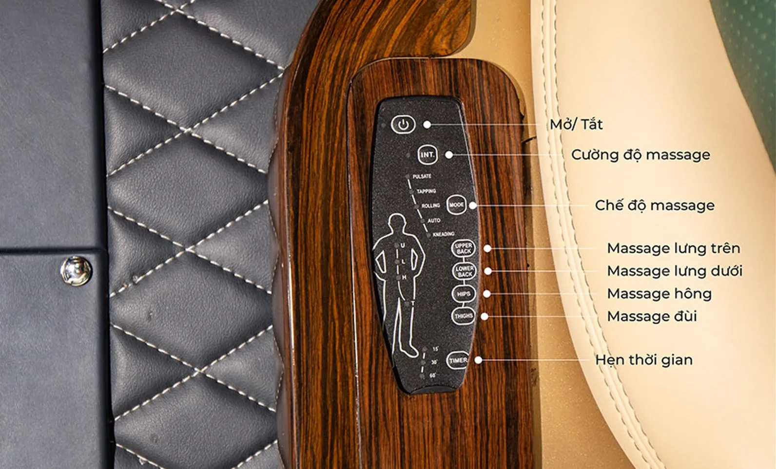cách sử dụng ghế massage trên xe limousine