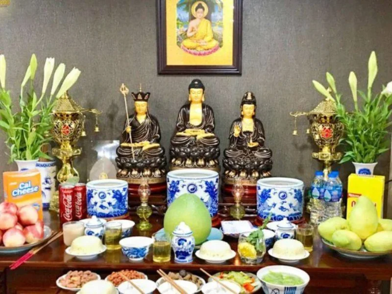 Hạ lễ trên bàn thờ sau lễ cúng rằm cách hạ lễ trên bàn thờ ngày cúng rằm tại gia