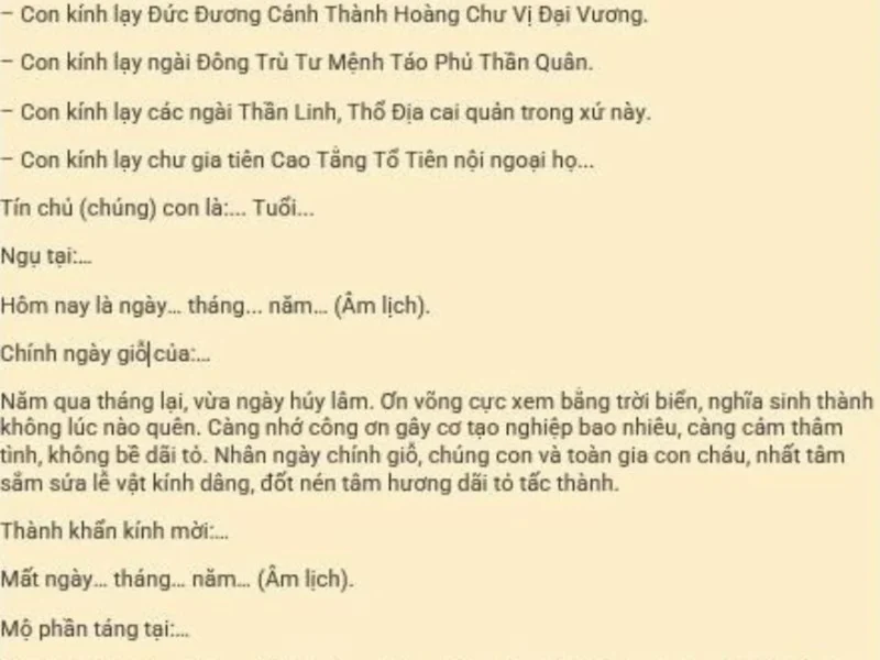 Cấu trúc nghi thức hạ lễ sau khi cúng cách hạ lễ trên bàn thờ và cấu trúc nghi thức sau cúng