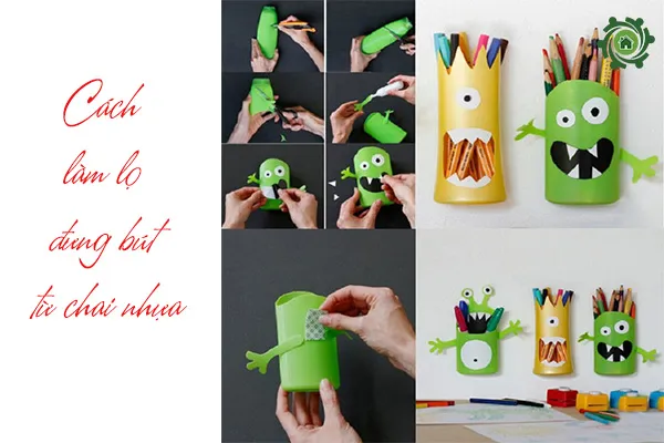 Mẫu chậu cây mini hình các con vật ngộ nghĩnh từ chai nhựa