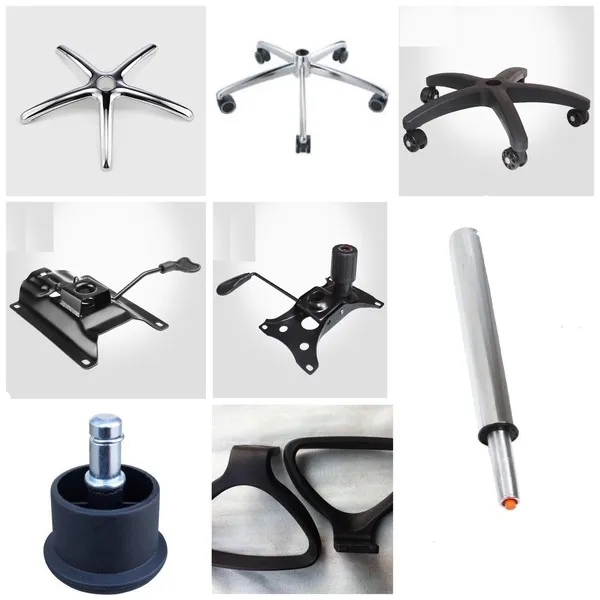 Linh kiện đầy đủ của ghế xoay khi chưa lắp ráp