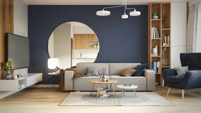 Phối màu sơn phòng khách hiện đại
