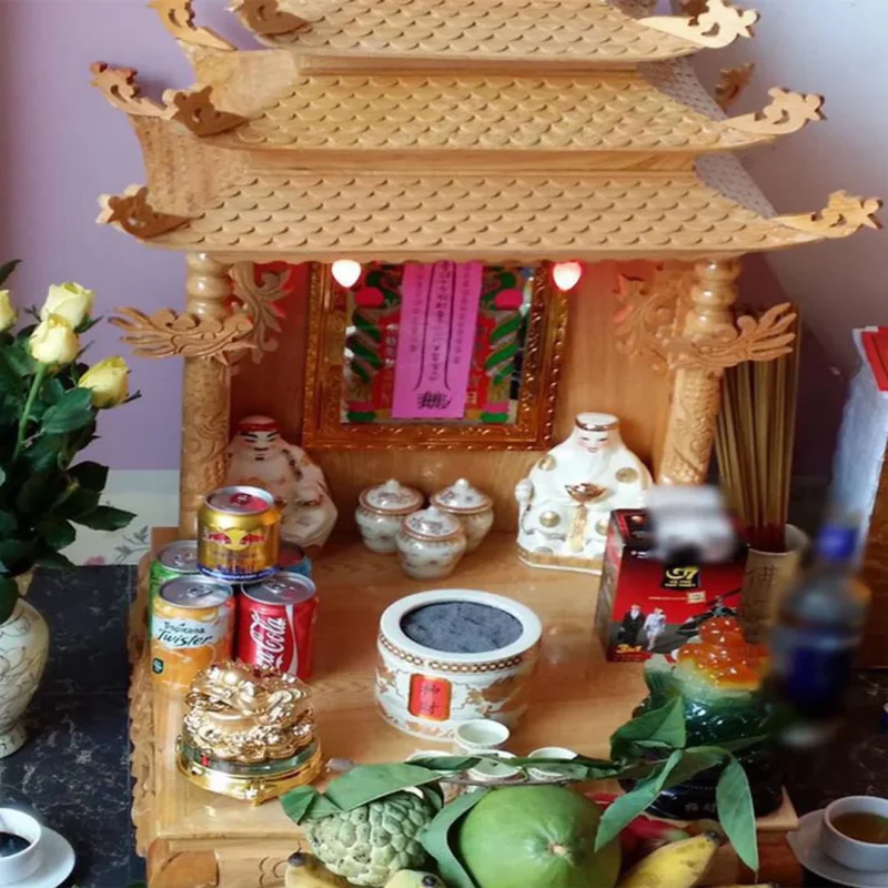 cách sắp xếp bàn thờ thần tài tránh sai lầm khi bày vật phẩm