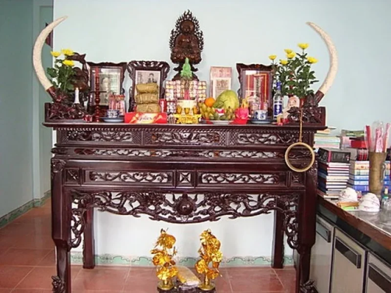 Cách trang trí bàn thờ gia tiên trong không gian nhà mới cách trang trí bàn thờ gia tiên trong không gian nhà mới