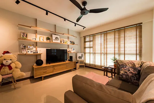 Kệ gỗ gắn tường và tủ lưu trữ dạng ngăn kéo