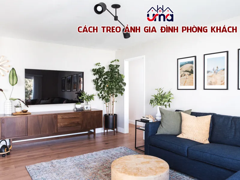 Cách trang trí khung ảnh gia đình phòng khách