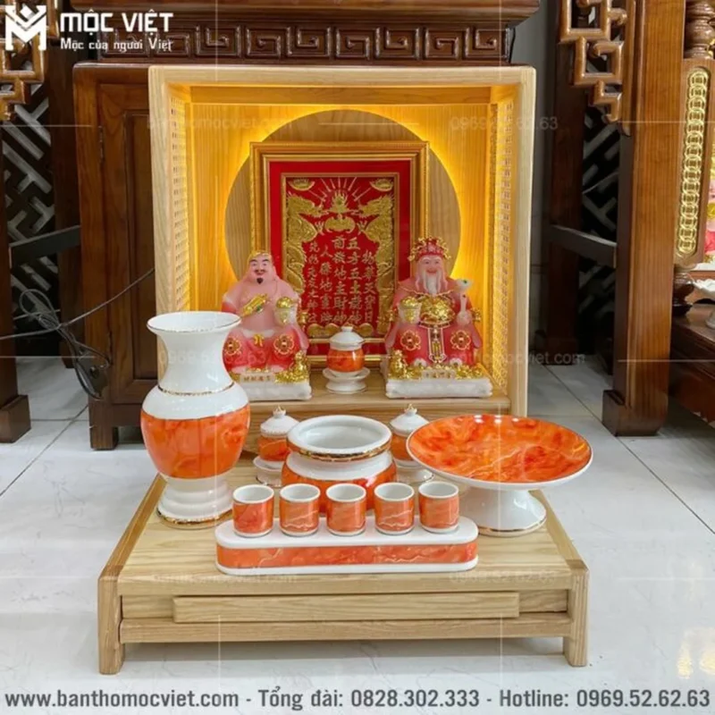 Chi tiết bàn thờ thần tài thổ địa hiện đại