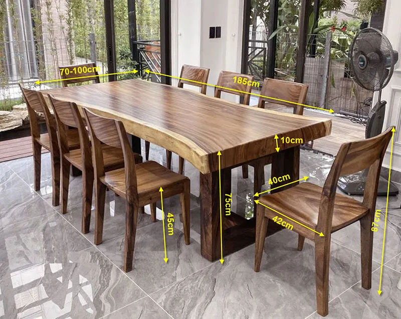 Bàn ăn có chiều cao chuẩn giúp cả gia đình thoải mái trong mỗi bữa cơm