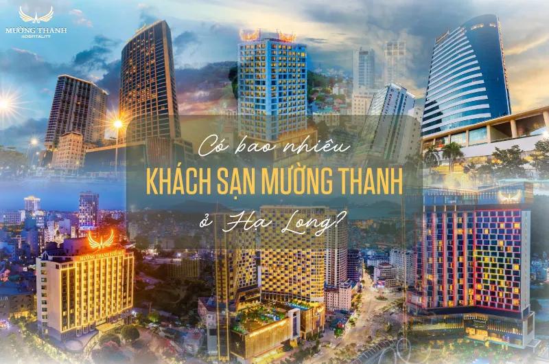 Khách sạn Mường Thanh Luxury Quảng Ninh nhìn từ trên cao, tòa nhà hiện đại bên bờ vịnh