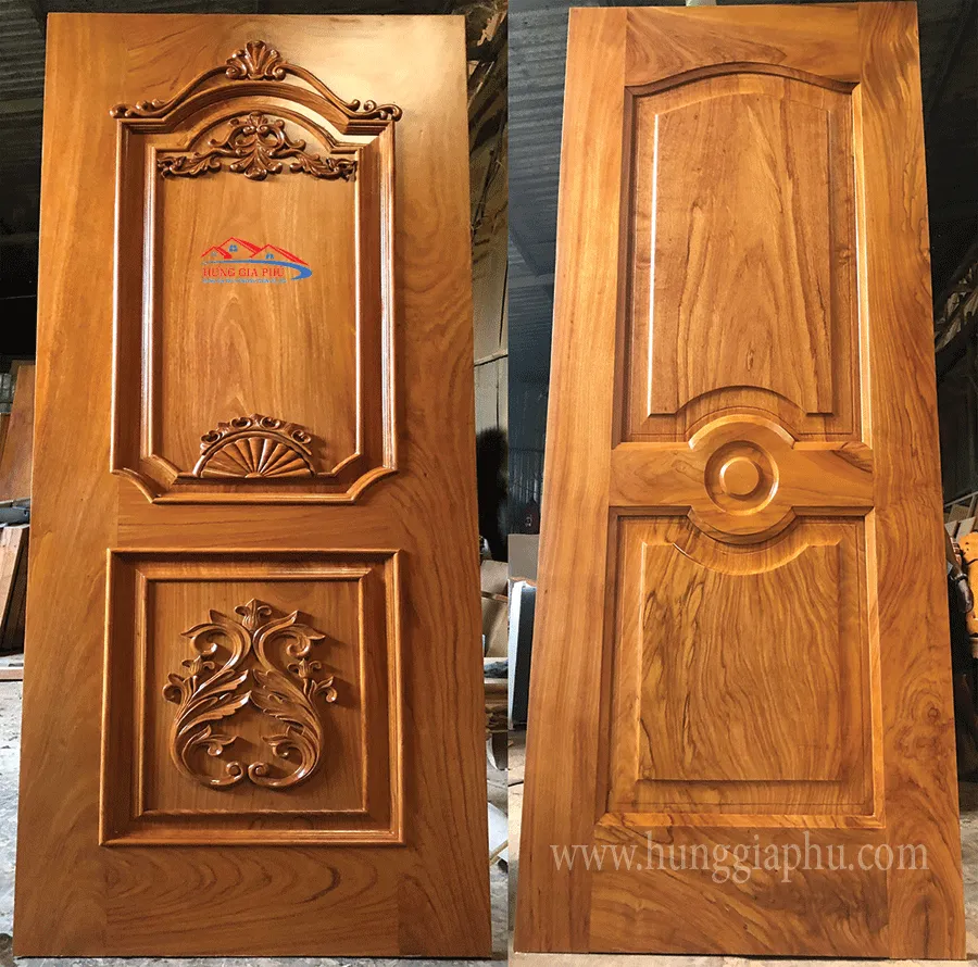 Cửa gỗ Gõ đỏ Nam Phi nguyên tấm