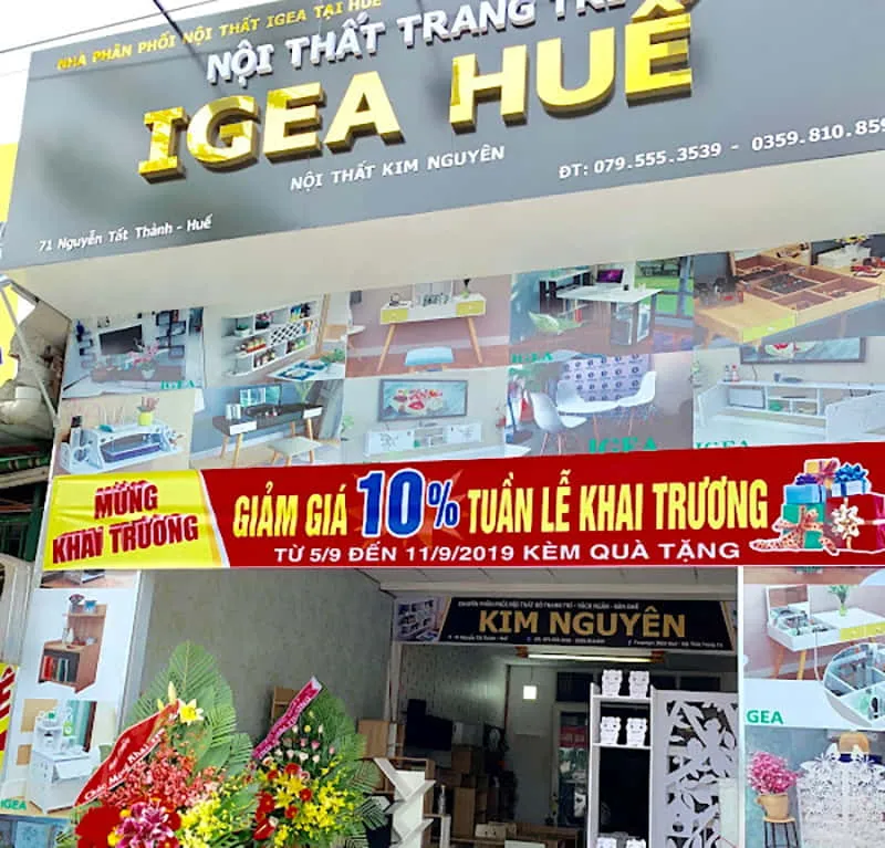 Showroom Igea Huế với không gian nội thất và đồ trang trí