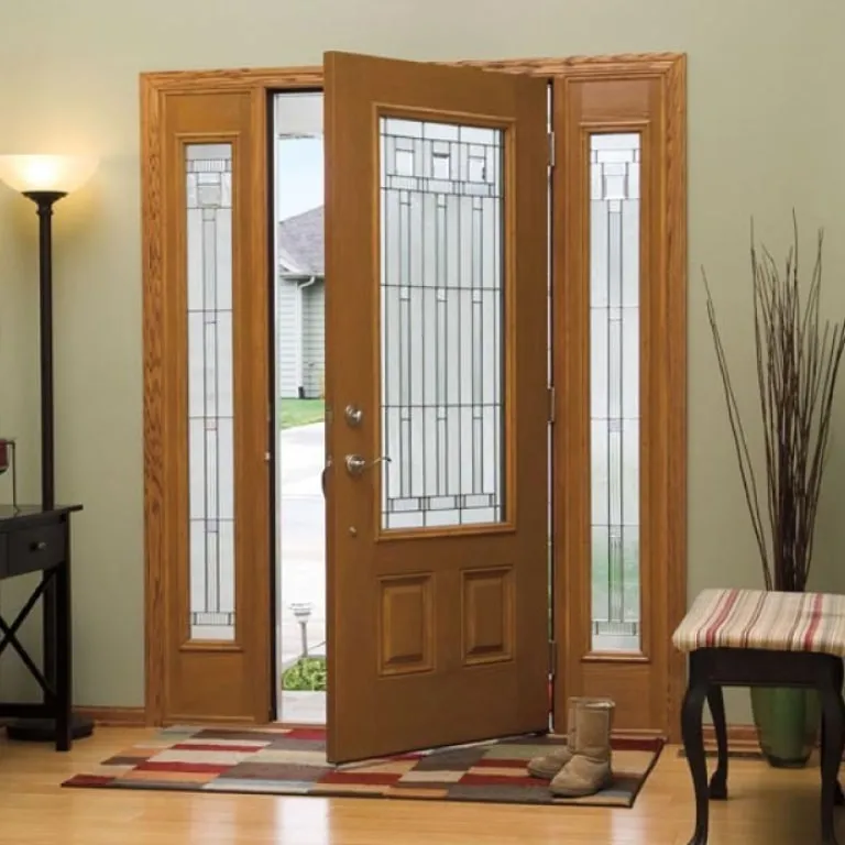 Cửa kính khung gỗ 1 cánh đẹp