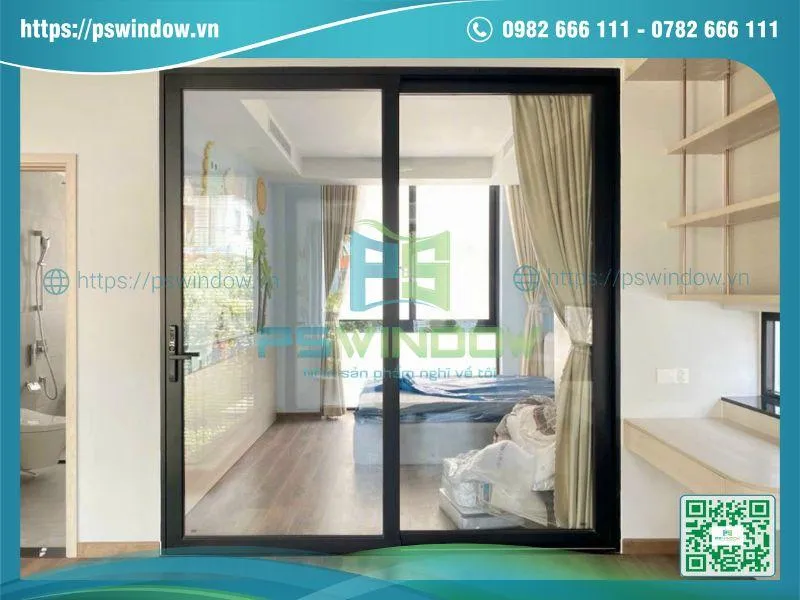 Cửa lùa nhôm Maxpro 2 cánh