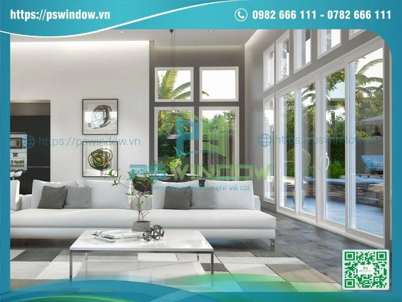 Cửa nhôm kính sang trọng và bền đẹp