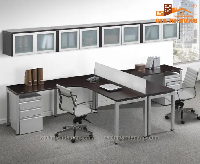 Cụm bàn làm việc chữ L tại Đà Nẵng giúp tối ưu hóa không gian