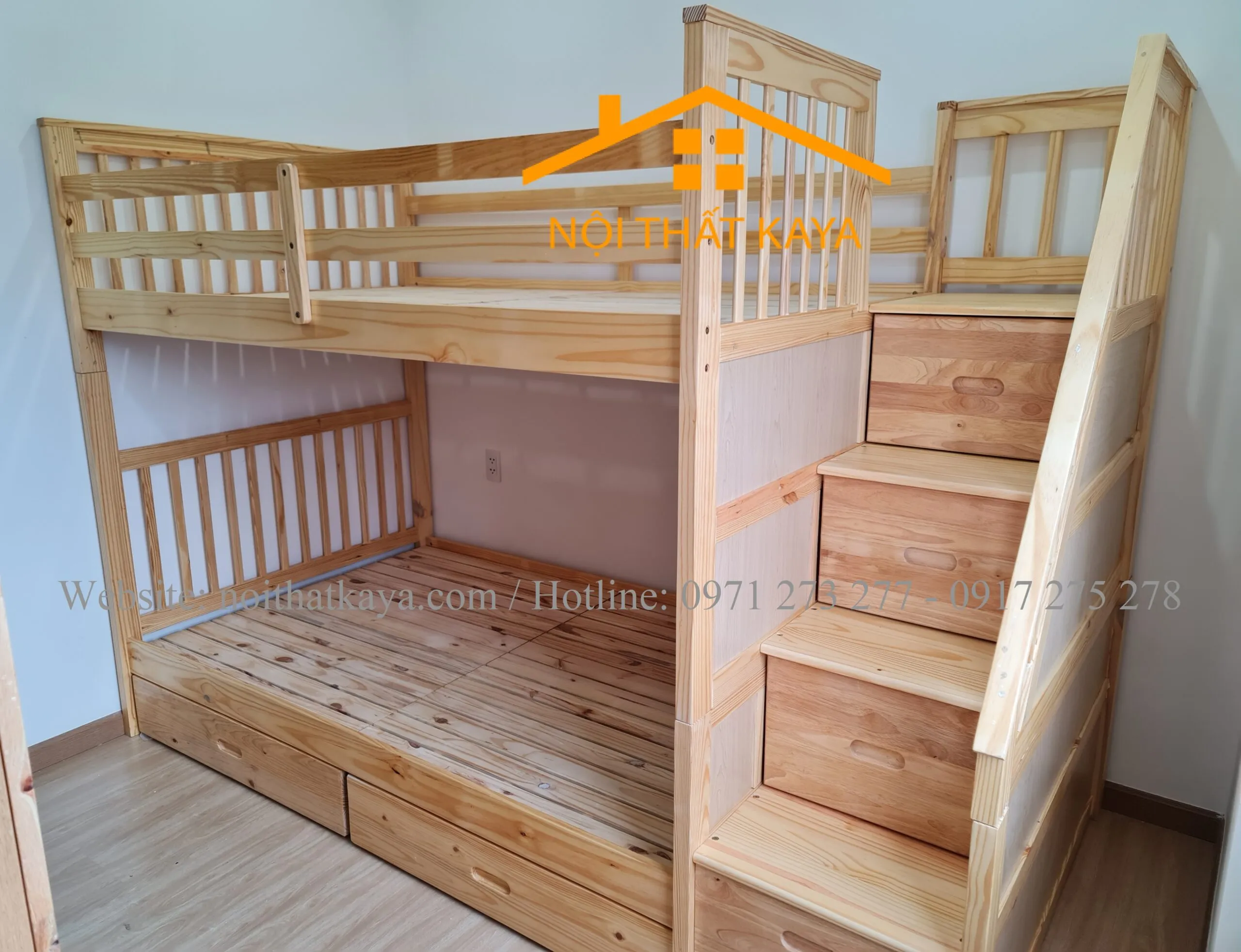 Giường 2 tầng xuất khẩu BF166 vạt kín